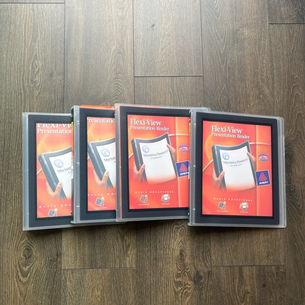 5 Avery Flexi-View Presentation Binders